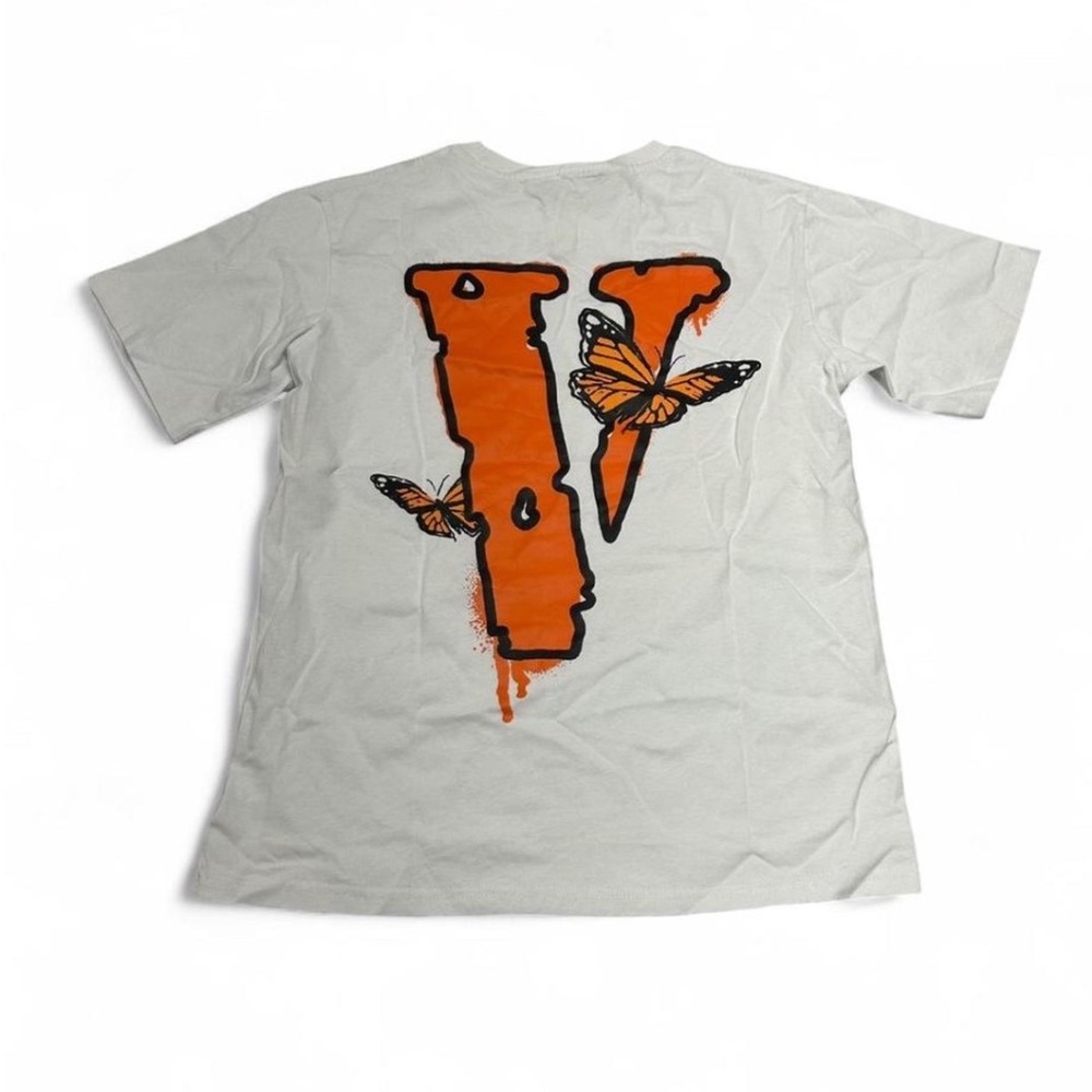 Vlone x Juice WRLD Legends Never Die Butterfly T-Shirt White Orange Small